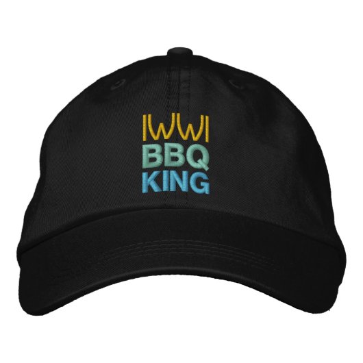 GRILLEN KING BESTICKTE BASEBALLKAPPE (Vorderseite)