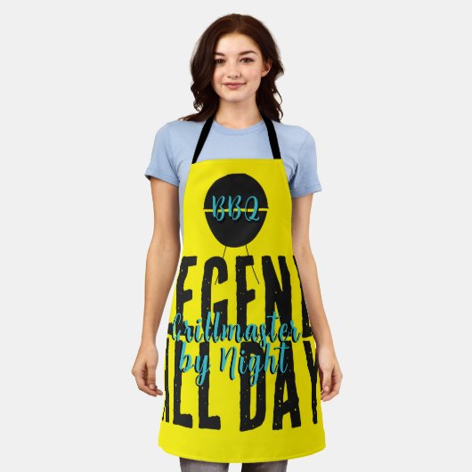 GRILLEN King Design | Grillmaster-Geschenk | Funny Schürze (Getragen)