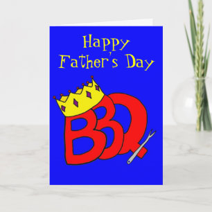 Grillen King Father's Day Card Karte
