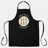 GRILLEN King Grilling Tools Emblem Vater Name Schürze (Vorderseite)
