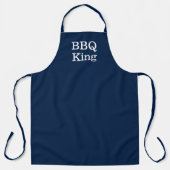 GRILLEN King navy blauer, moderner, eleganter Gril Schürze (Vorderseite)