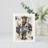 GRILLEN King of the Barbecue Grill Fathers Gift (Stehend Vorderseite)