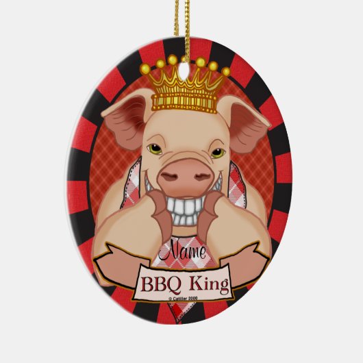 GRILLEN King Pig Zollschmuck Keramikornament (Rechts)