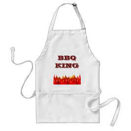 GRILLEN King Red Flames Custom Slogan Schürze