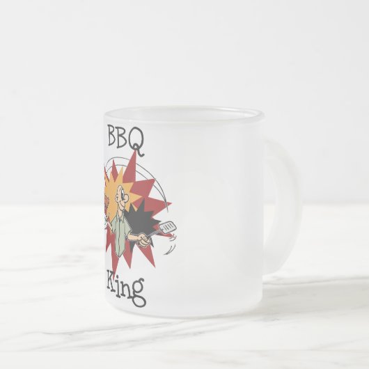 GRILLEN King T - Shirt und Geschenke Mattglastasse (VorderseiteRechts)