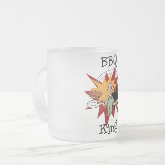 GRILLEN King T - Shirt und Geschenke Mattglastasse (Vorderseite Links)