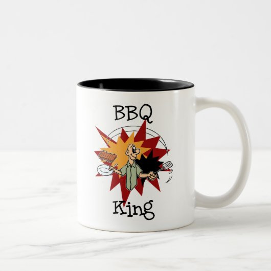 GRILLEN King T - Shirt und Geschenke Zweifarbige Tasse (Rechts)