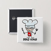GRILLEN King Tasten | INDIVIDUELLE NAME ABZEICHEN Button (Vorne & Hinten)