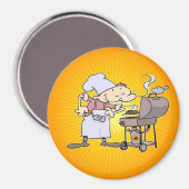GRILLEN Koch Grillburgers Magnet (Vorderseite/Rückseite)