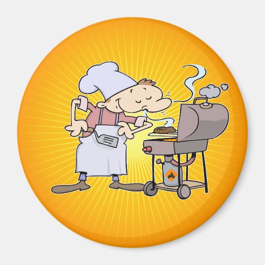 GRILLEN Koch Grillburgers Magnet (Vorne)