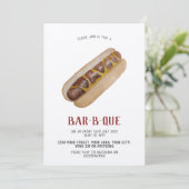 GRILLEN lädt Hot Dog ein Einladung (Stehend Vorderseite)