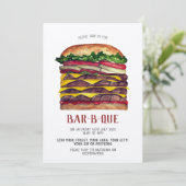 GRILLEN lädt Riesenburger ein Einladung (Stehend Vorderseite)