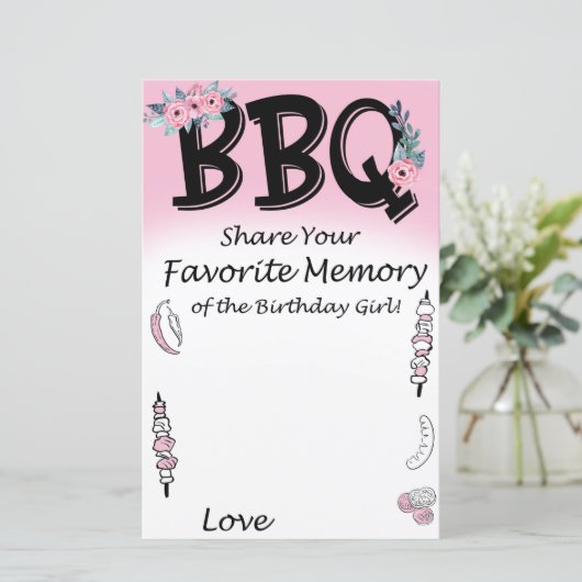 GRILLEN Lieblingsgedächtnis der Geburtstagskarte (Stehend Vorderseite)