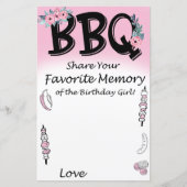 GRILLEN Lieblingsgedächtnis der Geburtstagskarte (Vorderseite)