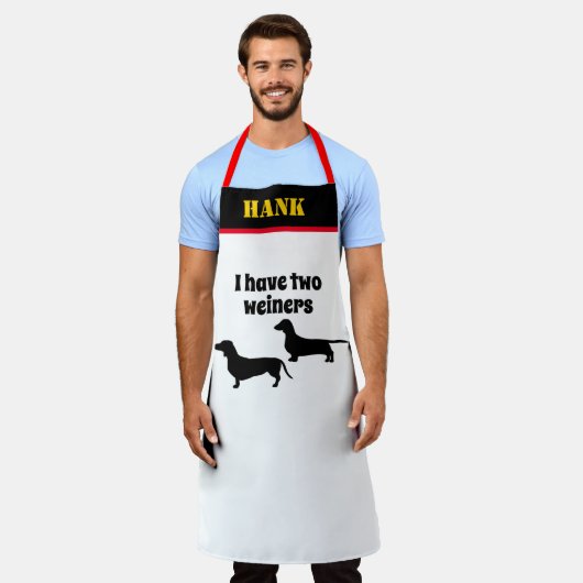GRILLEN Lover Griller Funny Ich habe zwei Dackeln Schürze (Getragen)