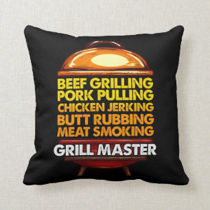 GRILLEN Lover Koch Sommermahlzeit Grillmeister Kissen