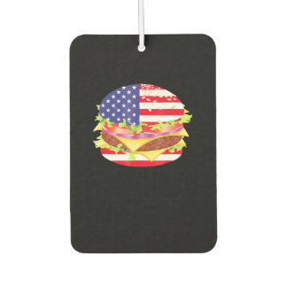 GRILLEN Lovers | Hamburger USA Flag 4. Juli GRILLE Autolufterfrischer