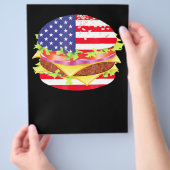 GRILLEN Lovers | Hamburger USA Flag 4. Juli GRILLE Flyer (Hand)