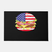 GRILLEN Lovers | Hamburger USA Flag 4. Juli GRILLE Fußmatte (Vorderseite)