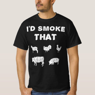GRILLEN Lovers ID Smoke, dass Koch Smoker GRILLE T-Shirt
