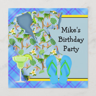 GRILLEN Margarita Geburtstagspartei Einladung