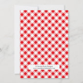 GRILLEN Mason Jar Babydusche Einladung Red & Green (Rückseite)