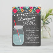 GRILLEN Mason Jar Einladung (Stehend Vorderseite)