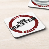 GRILLEN Master King of the Grille Getränkeuntersetzer (Linke Seite)