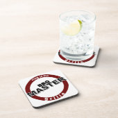 GRILLEN Master King of the Grille Getränkeuntersetzer (Rechte Seite)