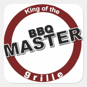 GRILLEN Master King of the Grille Quadratischer Aufkleber