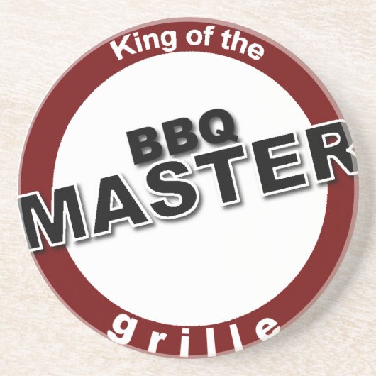 GRILLEN Master King of the Grille Sandstein Untersetzer (Vorne)