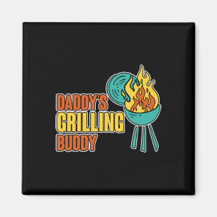Grillen Mastercl von Daddy's Grillen Buddy Family Magnet