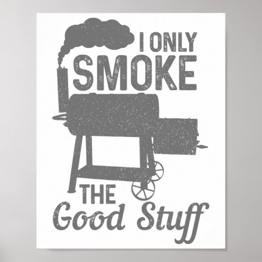 Grillen Meat Smoking Rmoker Grill Funny Poster (Vorne)