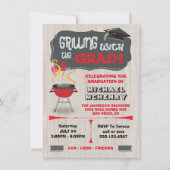 Grillen mit der Grad-GRILLEN-Graduierungspartei Einladung (Vorderseite)