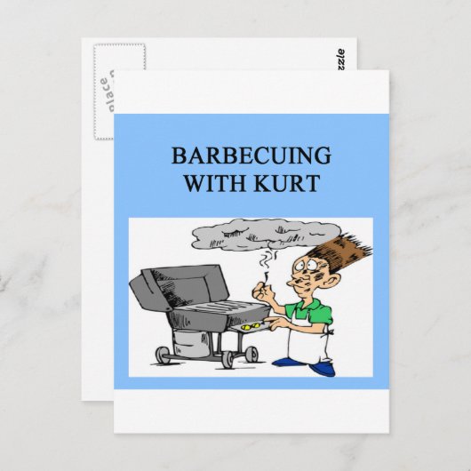 Grillen mit Kurt Postkarte (Vorne/Hinten)