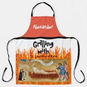 Grillen mit St. Lawrence All-over-Print-Schürze Schürze (Vorderseite)