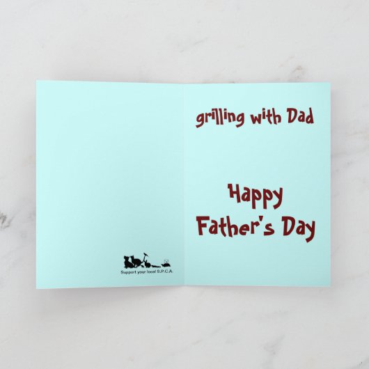 Grillen mit Vater Karte (Innenseite)