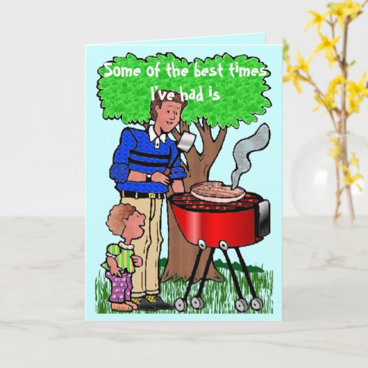 Grillen mit Vater Karte (Gelbe Blume)