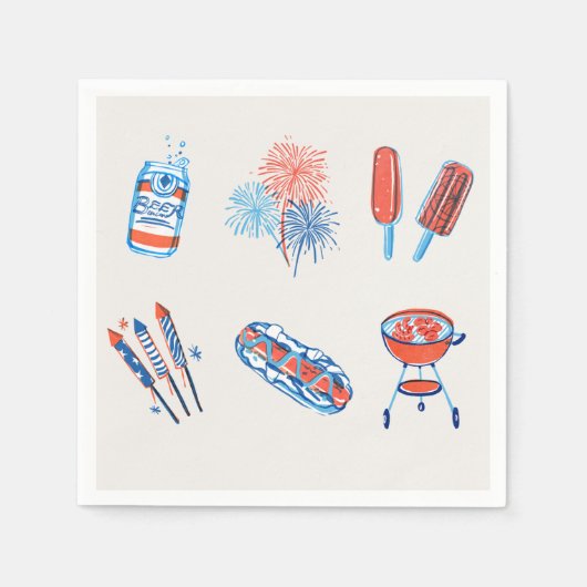 GRILLEN Napkins Serviette (Vorderseite)