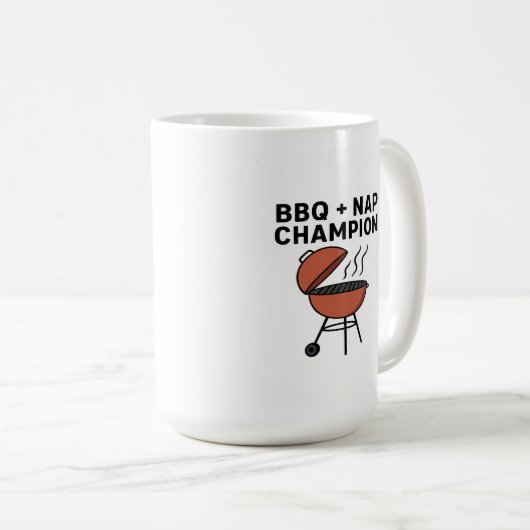 GRILLEN + Nickerchen Champion Kaffeetasse (VorderseiteRechts)