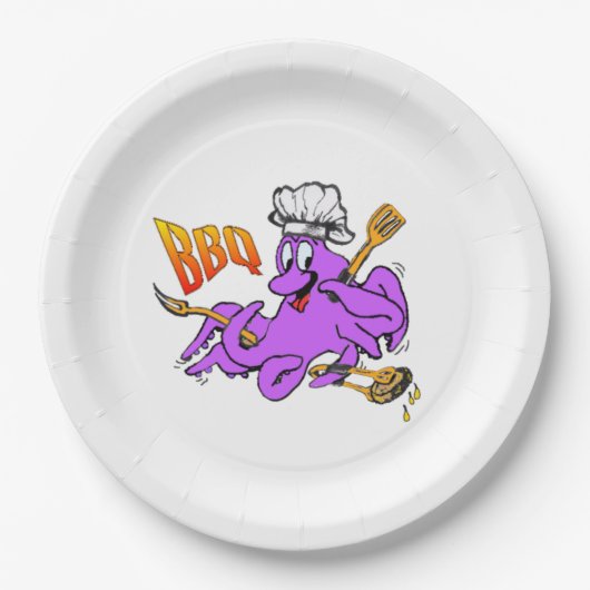 GRILLEN Octopus Cust. Pappteller (Vorderseite)