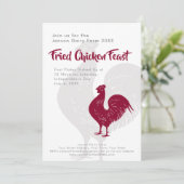GRILLEN- oder Hühnereigenschaft-Tagesbetrieb Picni Einladung (Stehend Vorderseite)