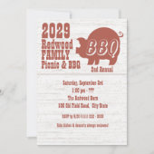 GRILLEN oder Schweinenrost Einladung (Vorderseite)