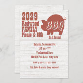 GRILLEN oder Schweinenrost Einladung (Vorne/Hinten)