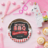 Grillen Paper Plate - Rot Pappteller (Party)