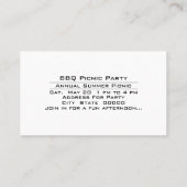 GRILLEN Party Backyard Picknick Einladung (Rückseite)