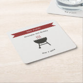 GRILLEN Party Birthday Untersetzer (angewinkelt)