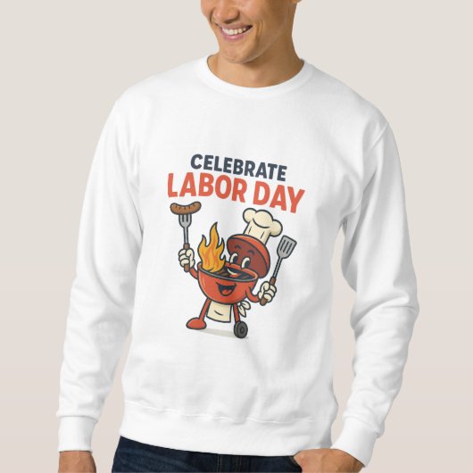 Grillen Party Cartoon am Arbeitstag - Grill Master Sweatshirt (Vorderseite)