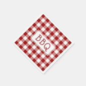 Grillen Party Classic Red and White Gingham Serviette (Ecke)