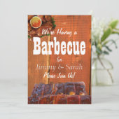 Grillen-Party der Verlobung Einladung (Stehend Vorderseite)